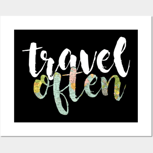 Travel Often Map Posters and Art